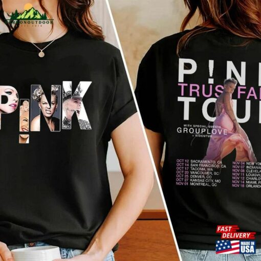 Pink P!Nk Trustfall Tour T-Shirt Album Shirt On Hoodie Unisex