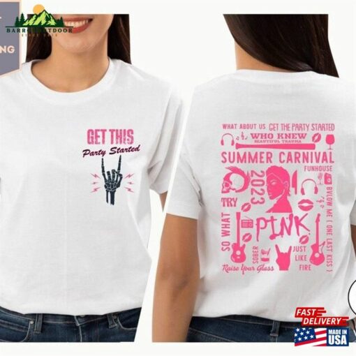 Pink Tour Get This Party Started Shirt Singer Summer Carnival 2023 Lovers T-Shirt Unisex