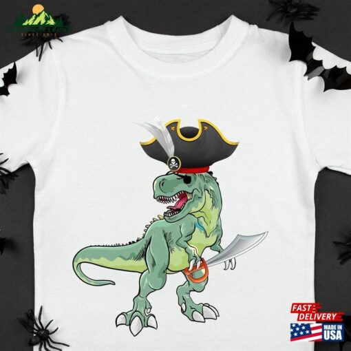 Pirate Dinosaur T Rex Shirts Funny Halloween Costumes 2023 Classic T-Shirt