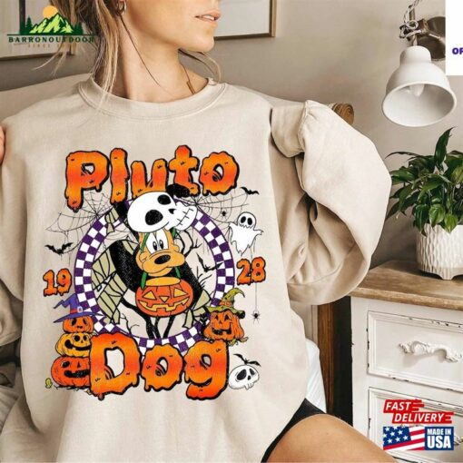 Pluto Dog Est 1928 Halloween Comfort Colors® Shirt Checkerred Sweatshirt Hoodie Classic