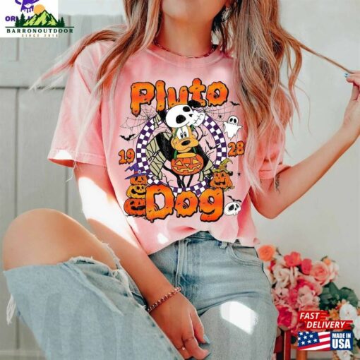 Pluto Dog Est 1928 Halloween Comfort Colors® Shirt Checkerred Sweatshirt Hoodie Classic