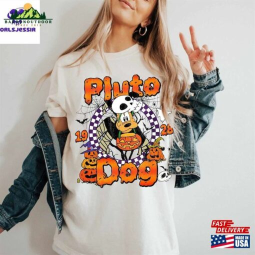 Pluto Dog Est 1928 Halloween Comfort Colors® Shirt Checkerred Sweatshirt Hoodie Classic