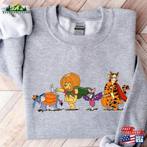 Pooh And Friends Halloween Sweatshirt Spooky Season Shirt Squad T-Shirt Unisex