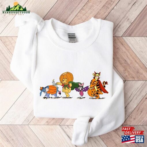 Pooh And Friends Halloween Sweatshirt Spooky Season Shirt Squad T-Shirt Unisex