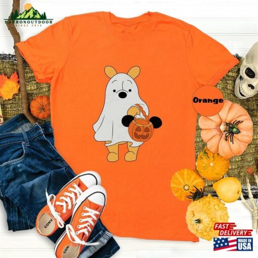 Pooh Ghost Halloween Shirt Retro Disney Spooky Season T-Shirt Mickey Hoodie