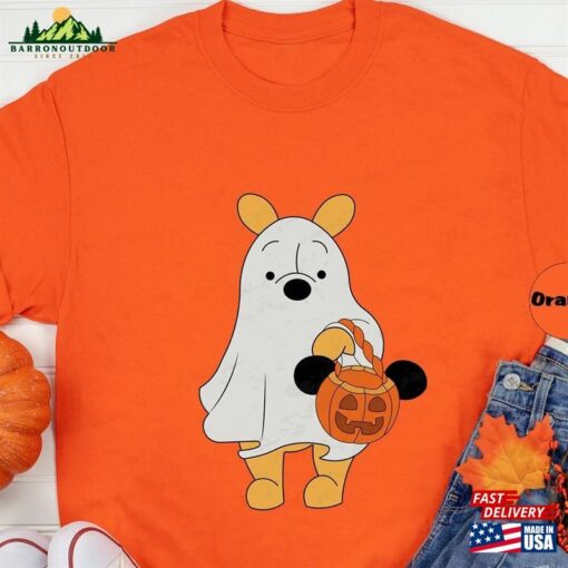 Pooh Ghost Halloween Tee Retro Disney Spooky Season T-Shirt Mickey Sweatshirt Classic