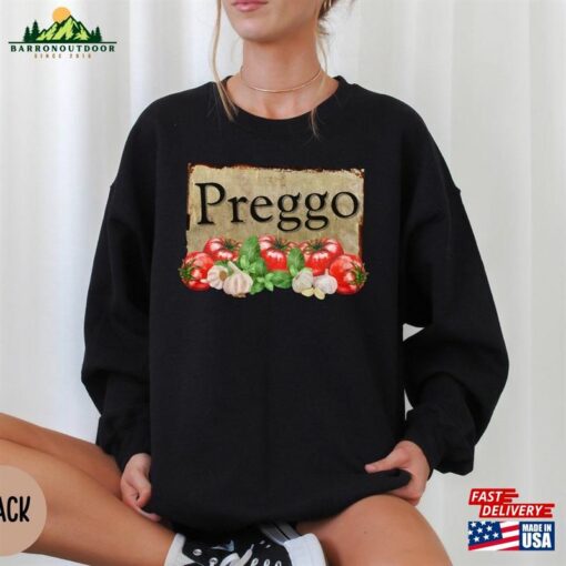 Prego Sauce Sweatshirt Funny Halloween Pregnancy Shirt Announcement Sweater 2023 Unisex T-Shirt