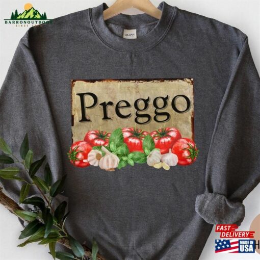 Prego Sauce Sweatshirt Funny Halloween Pregnancy Shirt Announcement Sweater 2023 Unisex T-Shirt