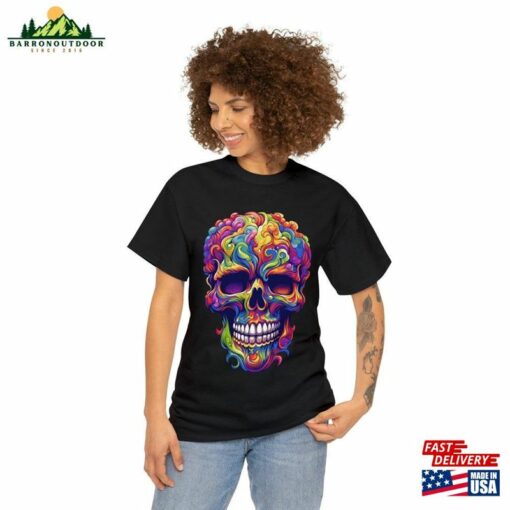 Psychedelic Skull #1 Halloween 2023 Spooky Art Painting Canvas Horror Dark Classical Odilon Redon Style Original October Classic T-Shirt