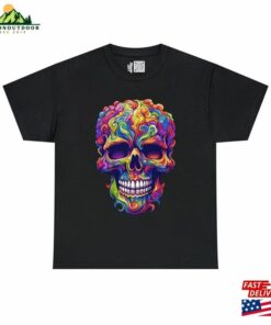 Psychedelic Skull #1 Halloween 2023 Spooky Art Painting Canvas Horror Dark Classical Odilon Redon Style Original October Classic T-Shirt