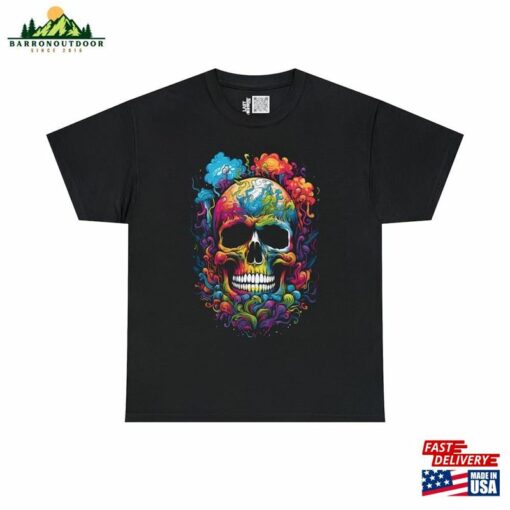 Psychedelic Skull #2 Halloween 2023 Spooky Art Vector Graphics Horror Dark Original October Sweatshirt Unisex