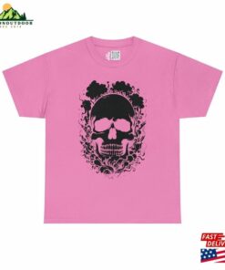 Psychedelic Skull Mono Halloween 2023 Spooky Art Vector Graphics Horror Dark Original October Classic T-Shirt