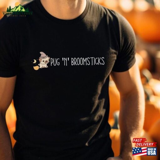 Pug’n Broomsticks T-Shirt Classic