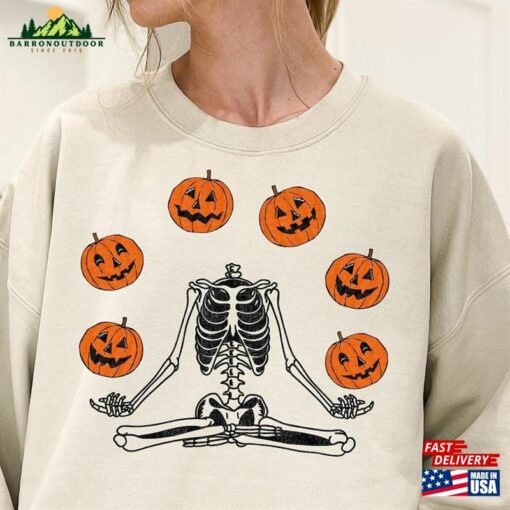 Pumpkin Halloween Sweatshirt Skeleton Shirt Hoodie Classic