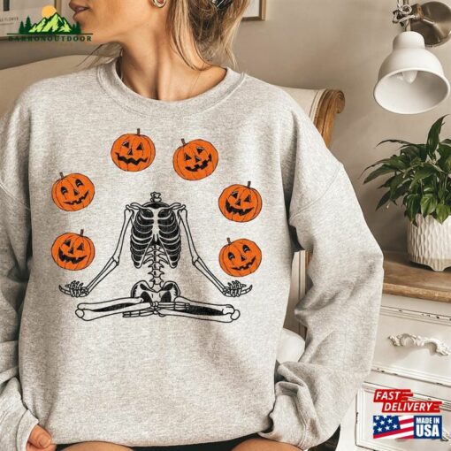 Pumpkin Halloween Sweatshirt Skeleton Shirt Hoodie Classic