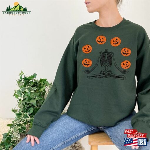 Pumpkin Halloween Sweatshirt Skeleton Shirt Hoodie Classic