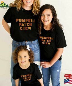 Pumpkin Patch Crew Matching Black Mum And Kid T-Shirt Classic Hoodie