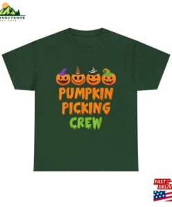 Pumpkin Picking Crew Shirt For Halloween Family Matching Classic Unisex