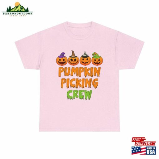 Pumpkin Picking Crew Shirt For Halloween Family Matching Classic Unisex