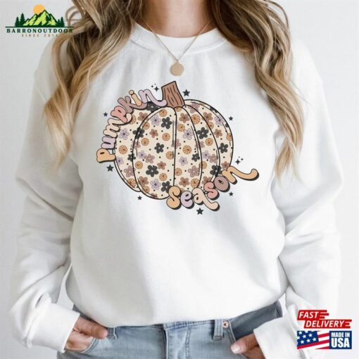 Pumpkin Season Sweatshirt Cute Fall Sweatshirts For Women Thanksgiving Gift T-Shirt Classic