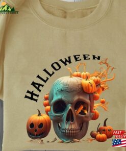 Pumpkin Skull Halloween Sweatshirt Classic Hoodie