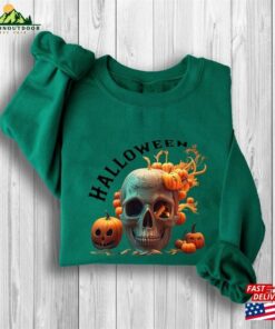 Pumpkin Skull Halloween Sweatshirt Classic Hoodie