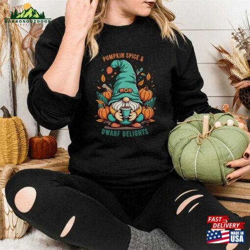 Pumpkin Spice Dwarf Delights Halloween Tee Spooky Season Shirt Unisex Sweatshirt