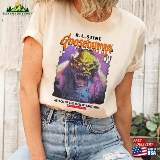 R L Stine Goosebumps Comfort Colors Shirt One Day At Horrorland Halloween Hoodie Unisex