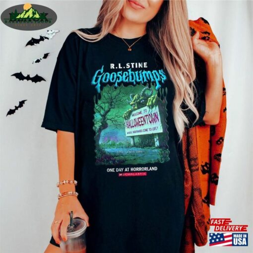 R L Stine Goosebumps Shirt One Day At Horrorland Halloween Hoodie T-Shirt