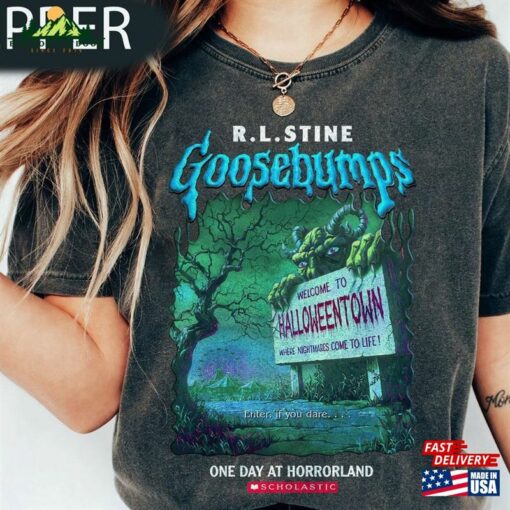 R L Stine Goosebumps Shirt One Day At Horrorland Halloween Hoodie T-Shirt