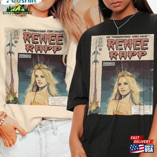 Renee Rapp Comic Shirt Book Art World Tour 2023 Short Sleeve Unisex T-Shirt Concert Outift Sweatshirt