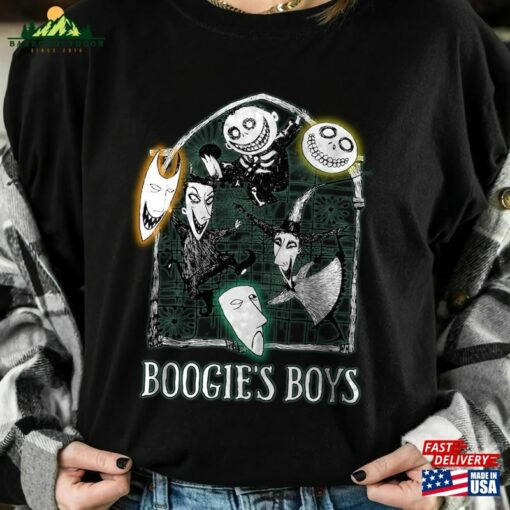 Retro 90S Lock Shock And Barrel Boogie’s Boy Shirt Disney The Nightmare Before Christmas T-Shirt Classic