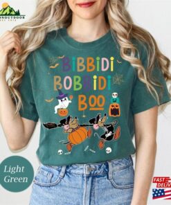 Retro Bibbidi Bobbidi Boo Halloween Comfort Colors Shirt Jaq And Gus Pumpkin Sweatshirt Hoodie