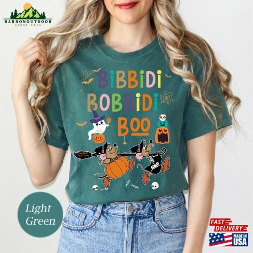 Retro Bibbidi Bobbidi Boo Halloween Comfort Colors Shirt Jaq And Gus Pumpkin Sweatshirt Hoodie