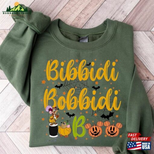 Retro Bibbidi Bobbidi Boo Halloween Shirt Jaq And Gus Pumpkin Classic Hoodie