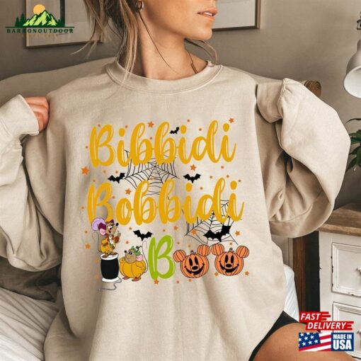 Retro Bibbidi Bobbidi Boo Halloween Shirt Jaq And Gus Pumpkin Classic Hoodie