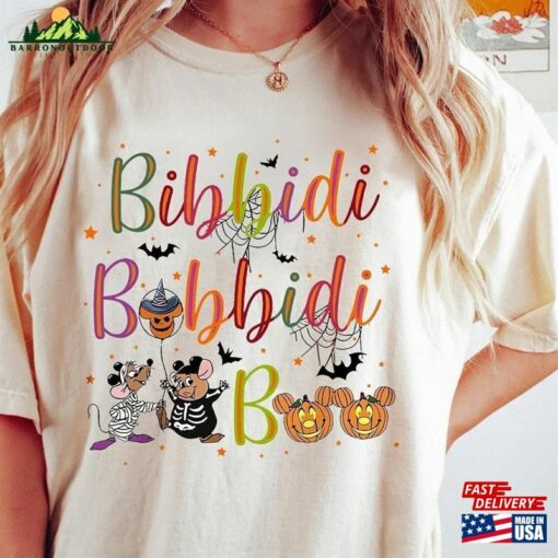 Retro Bibbidi Bobbidi Boo Halloween Shirt Jaq And Gus Pumpkin T-Shirt Classic