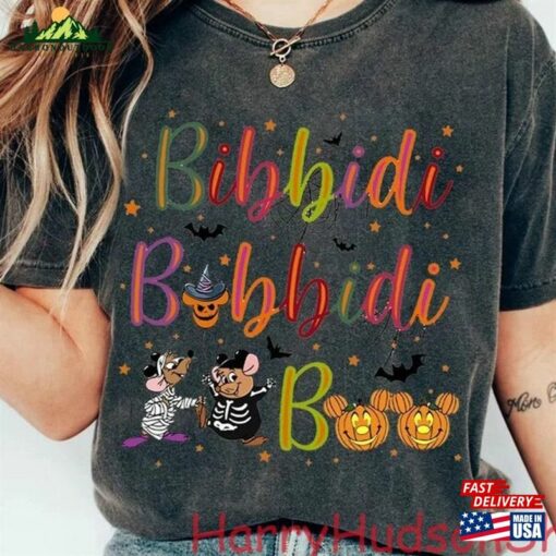 Retro Bibbidi Bobbidi Boo Halloween Shirt Jaq And Gus Pumpkin T-Shirt Classic