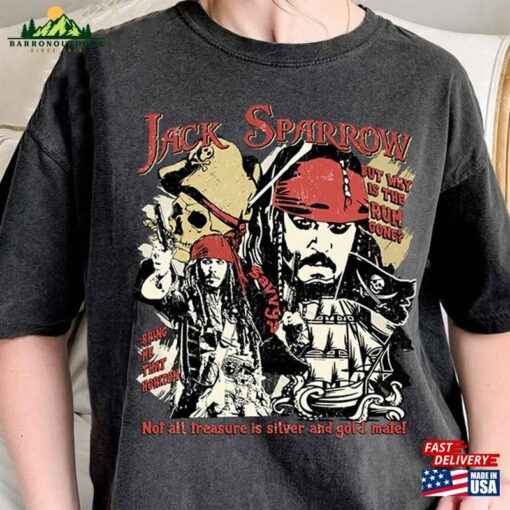 Retro Captain Jack Sparrow Pirates Of The Caribbean Shirt Unisex Classic