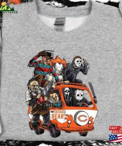 Retro Chicago Bear Horror Movies Characters Halloween 2023 Shirt Chacracter Friends Tee T-Shirt Unisex
