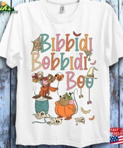 Retro Cinderella Jaq And Gus Disney Halloween Shirt Bibbidi Bobbidi Boo Pumpkin T-Shirt Spooky Season Classic