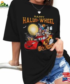 Retro Disney Cars Mickey And Friends Halloween Shirt Lightning Mcqueen Happy Hallo Weel T-Shirt Classic Unisex