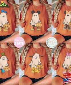 Retro Disney Character Ghost Halloween Shirt Mickey T-Shirt Classic