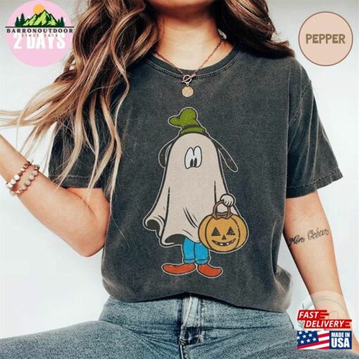 Retro Disney Character Ghost Halloween Shirt Mickey T-Shirt Classic