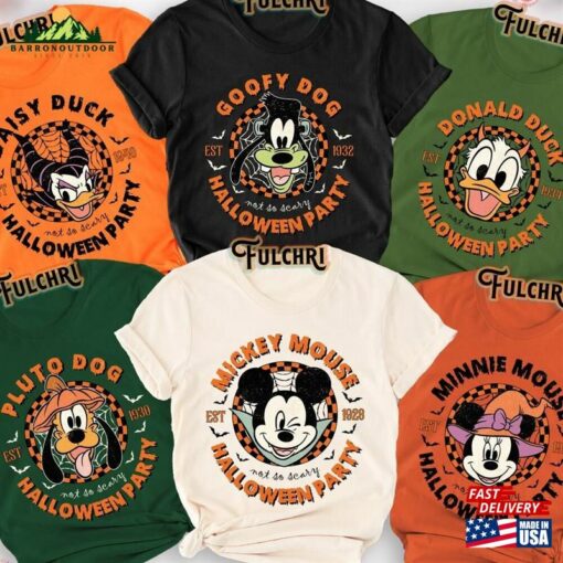 Retro Disney Halloween Party Shirts Family Matching Shirt Not So Scary Tee Unisex T-Shirt