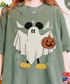 Retro Disney Mickey Ghost Halloween Comfort Colors Shirt Spooky Season Sweatshirt Trick Or Treat T-Shirt Classic