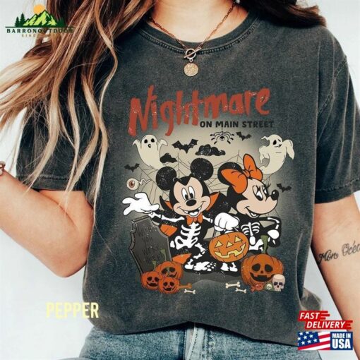 Retro Disney Mickey Haunted Mansion Comfort Colors Shirt The Tee Halloween T-Shirt Hoodie