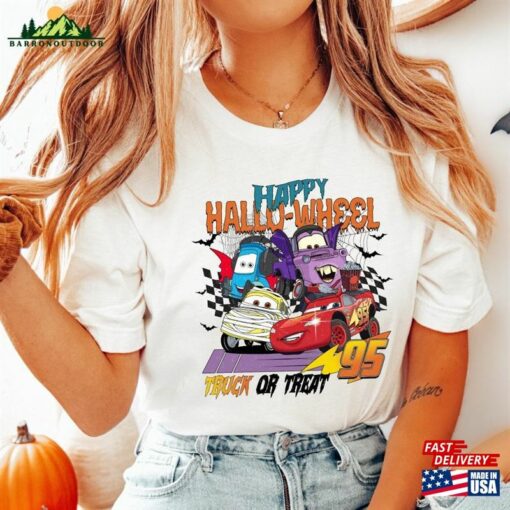 Retro Disney Pixar Cars Halloween Shirt Lightning Mcqueen Shirts Happy Hallo Hoodie Unisex