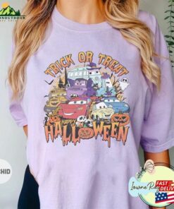 Retro Disney Pixar Cars Halloween Shirt Trick Or Treat Sweatshirt Hoodie