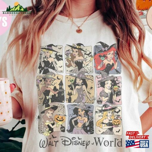 Retro Disney Princess Halloween Shirt Walt World 2023 Sweatshirt Unisex